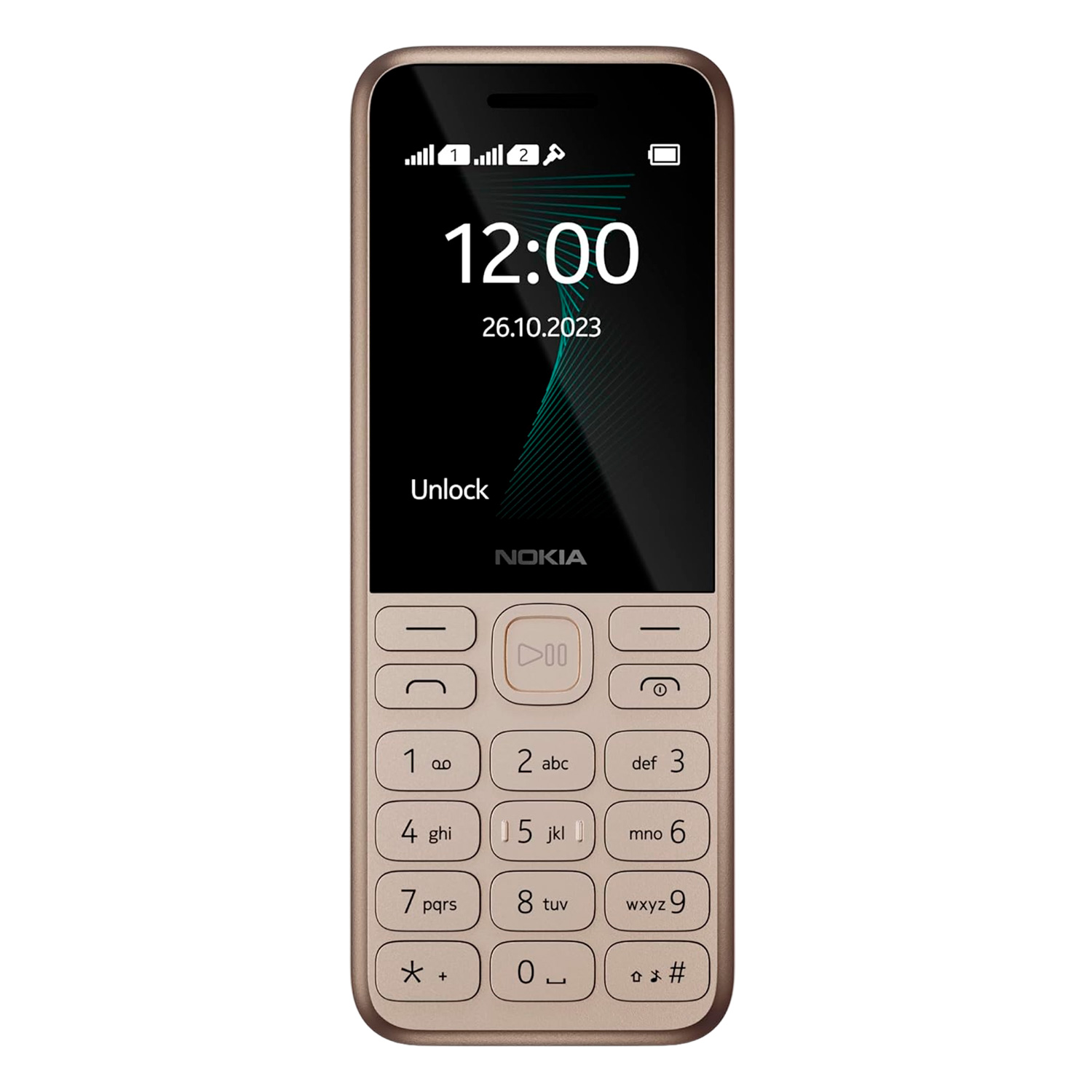Celular Nokia N-130 TA-1576 Dual SIM Tela 1.8" - Dourado
