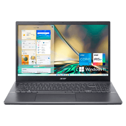 Notebook Acer A515-57-53T2 / Intel Core I5-1235U / 8GB RAM / 512SSD / Tela 15.6"- Cinza