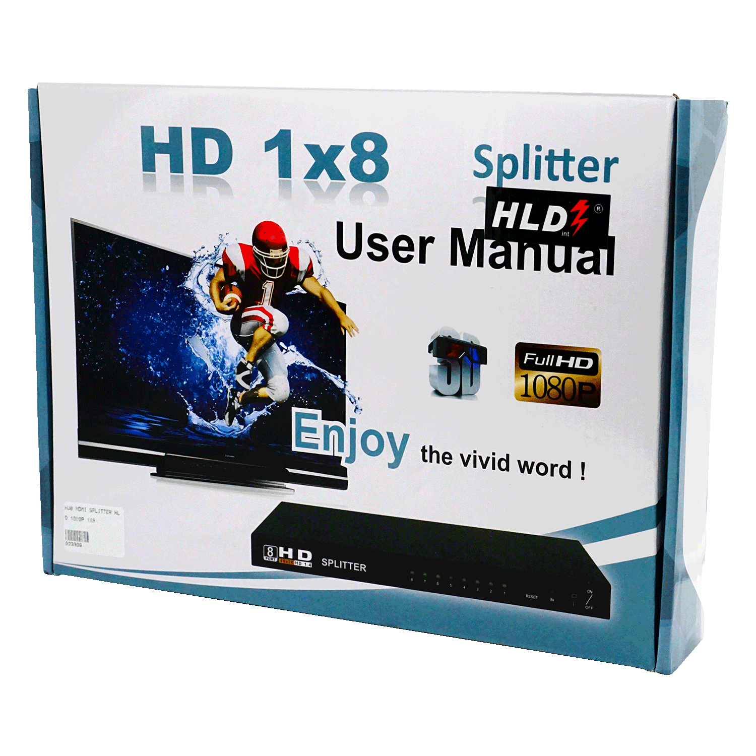 HUB Splitter HLD HDMI 8 Portas / Full HD / 1X8 / 1080P
