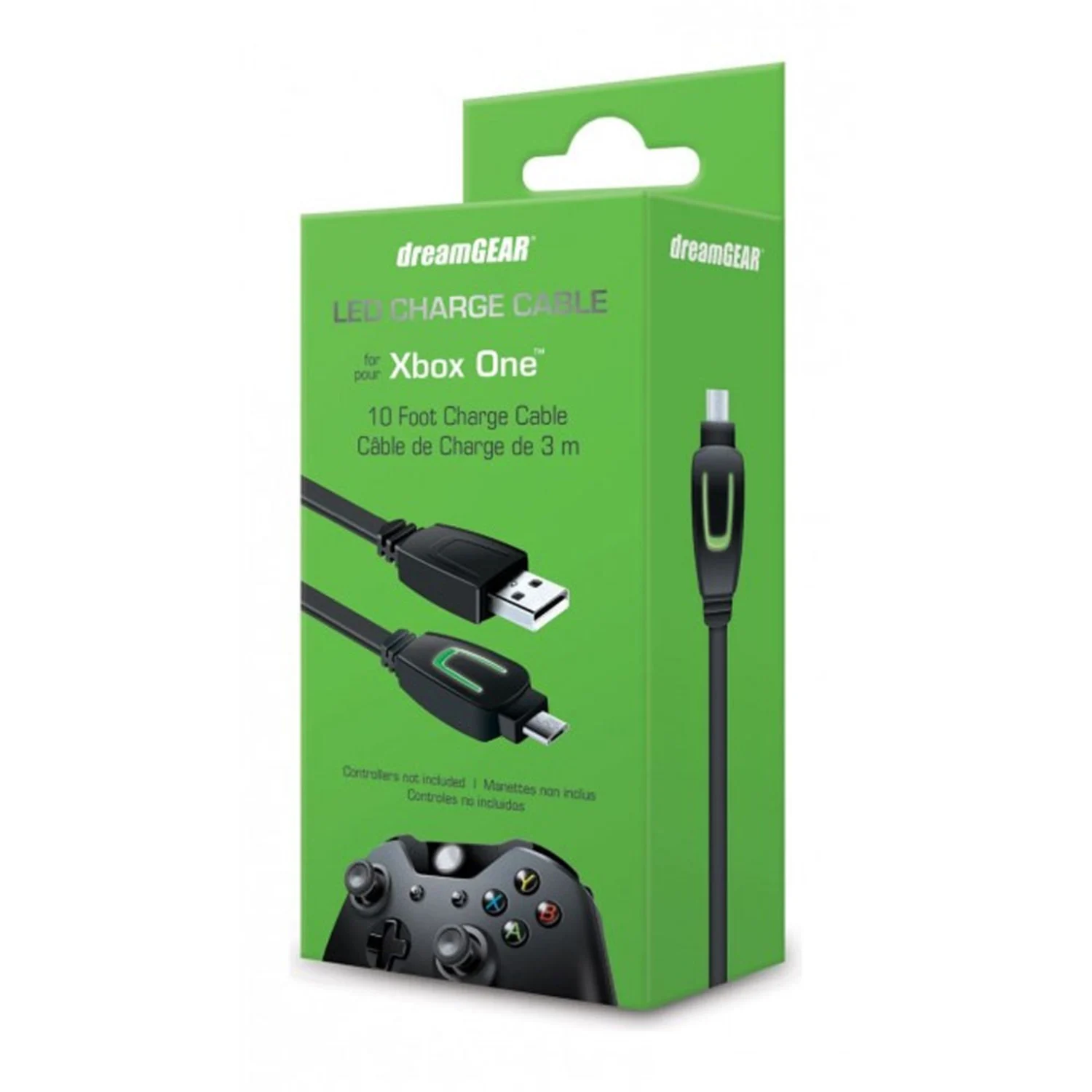 Cabo Dreamgear Led Charge Cable para Xbox One - Preto (DGXB1-6602)