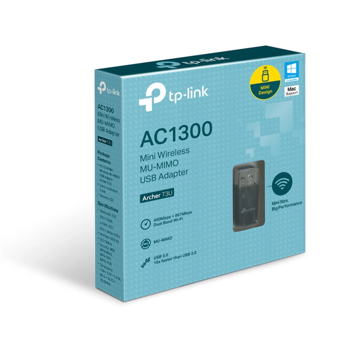 Adaptador USB Mini Wireless TP-Link Archer T3U AC1300