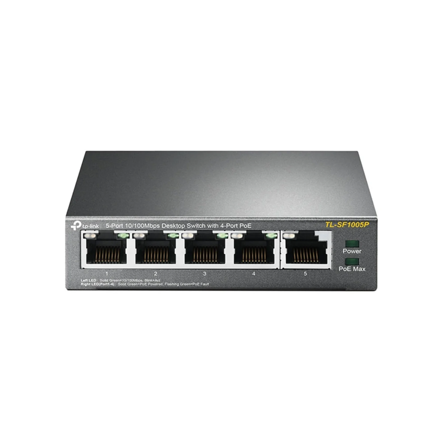 Hub Switch Ethernet TP-Link TL-SF1005P / 5 Portas / 10/100