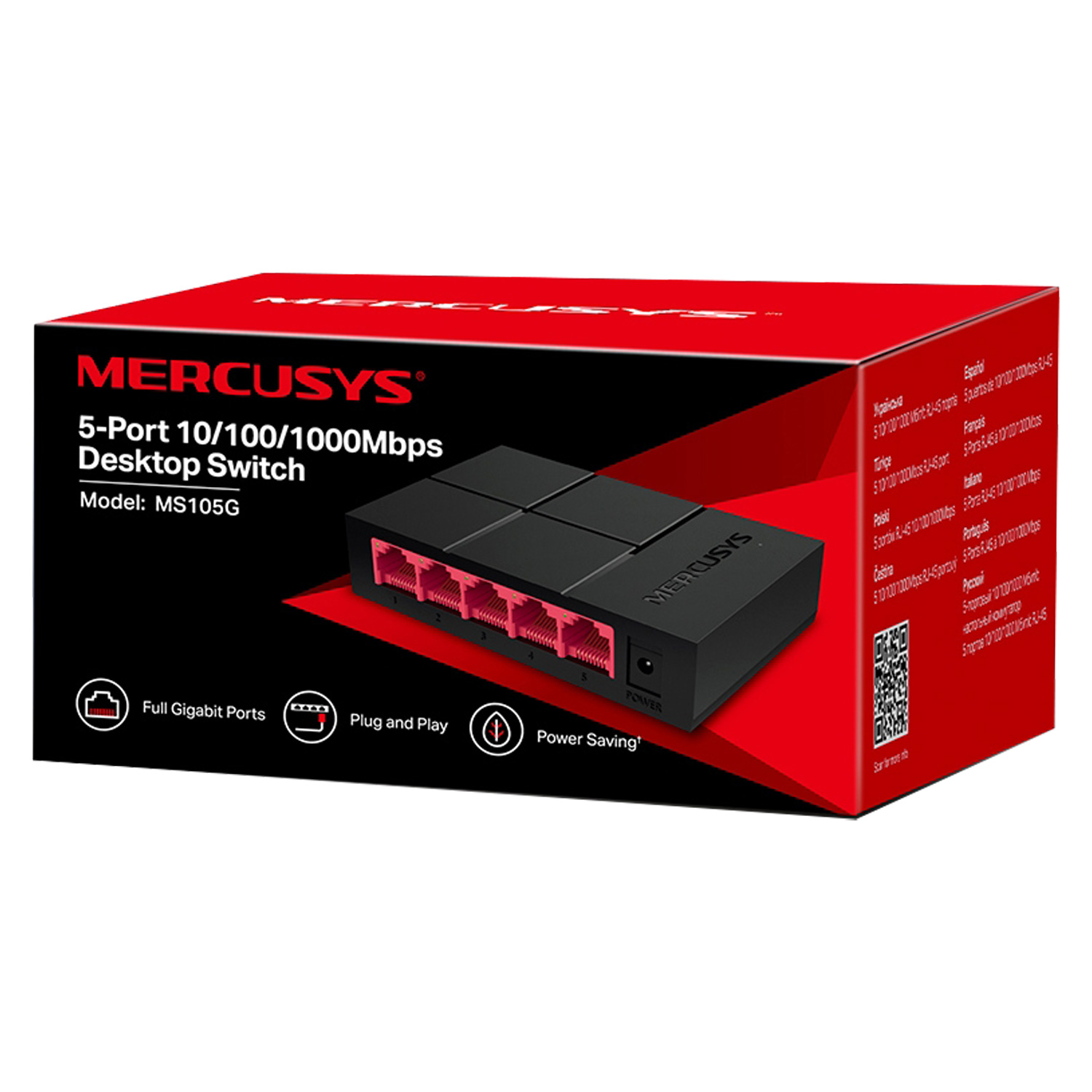 Hub Switch Mercusys 05 Portas MS105G 10/100MBPS