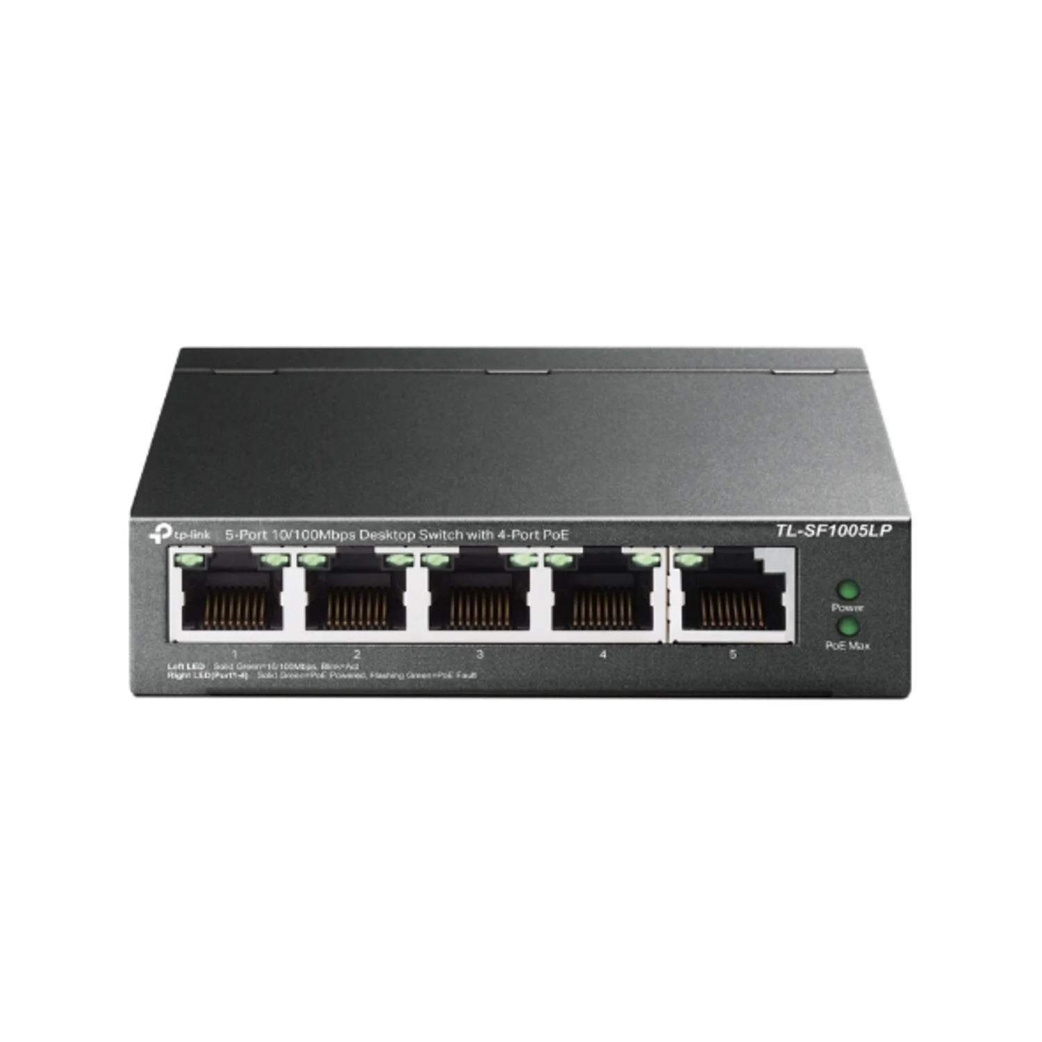 Hub Switch TP-link 5 portas / 10/100 / POE - Preto (TL-SF1005LP)