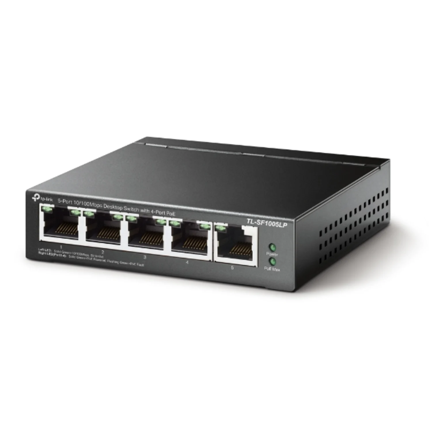 Hub Switch TP-link 5 portas / 10/100 / POE - Preto (TL-SF1005LP)