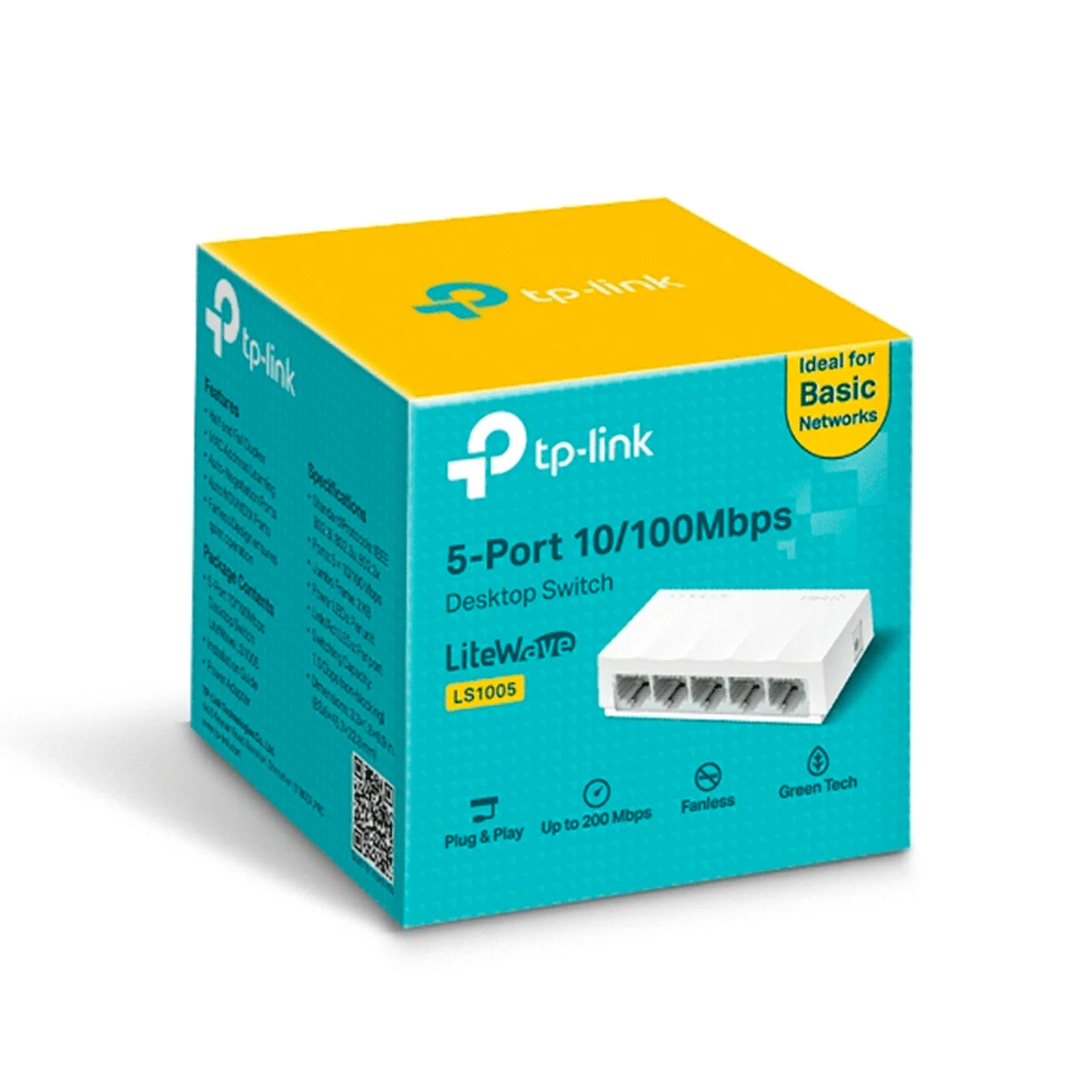Hub Switch TP-Link LS1005 / 5 portas / 10/100MBPS