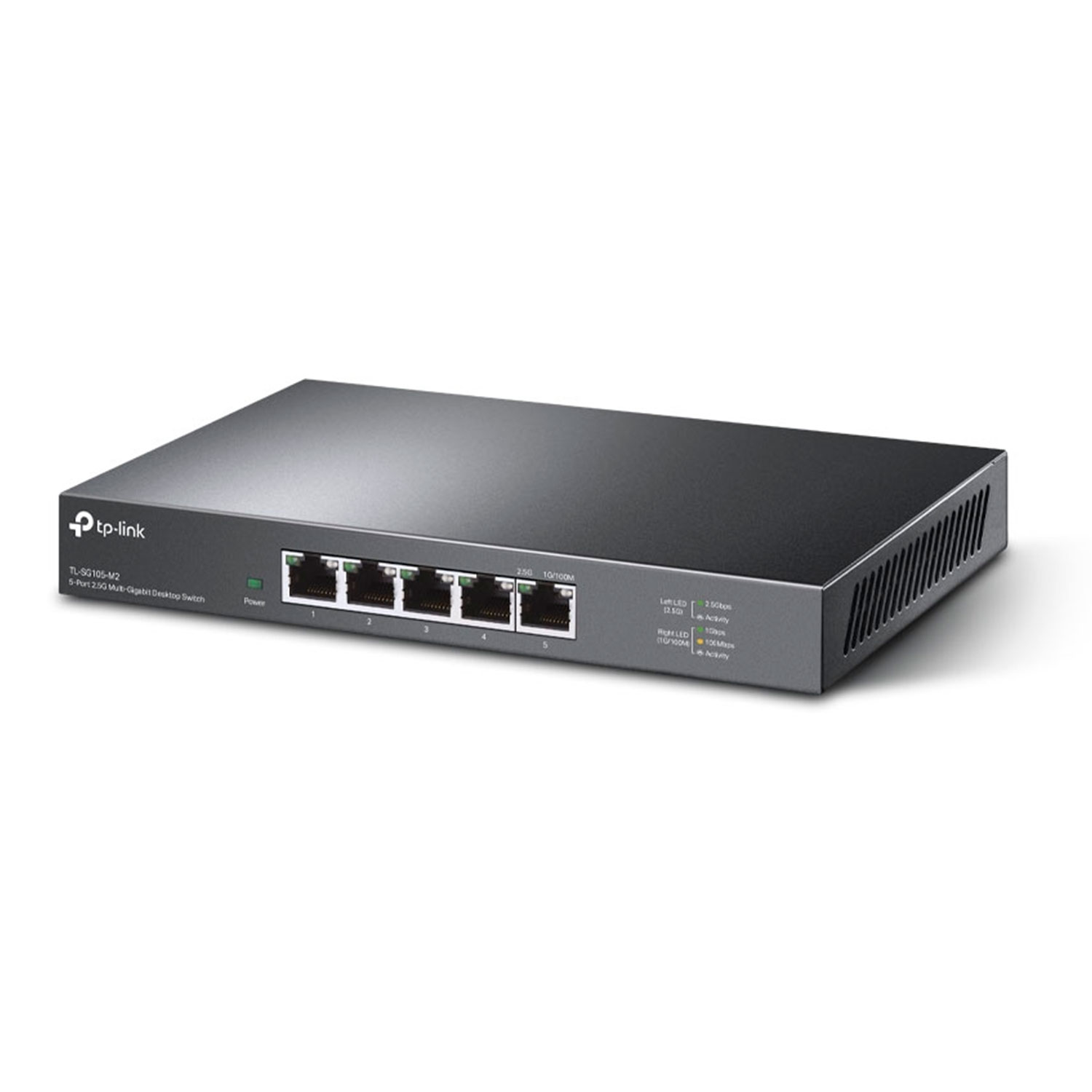 Hub Switch TP-Link TL-SG105-M2 5 Portas Gigabit 5 X 2.5G - Cinza