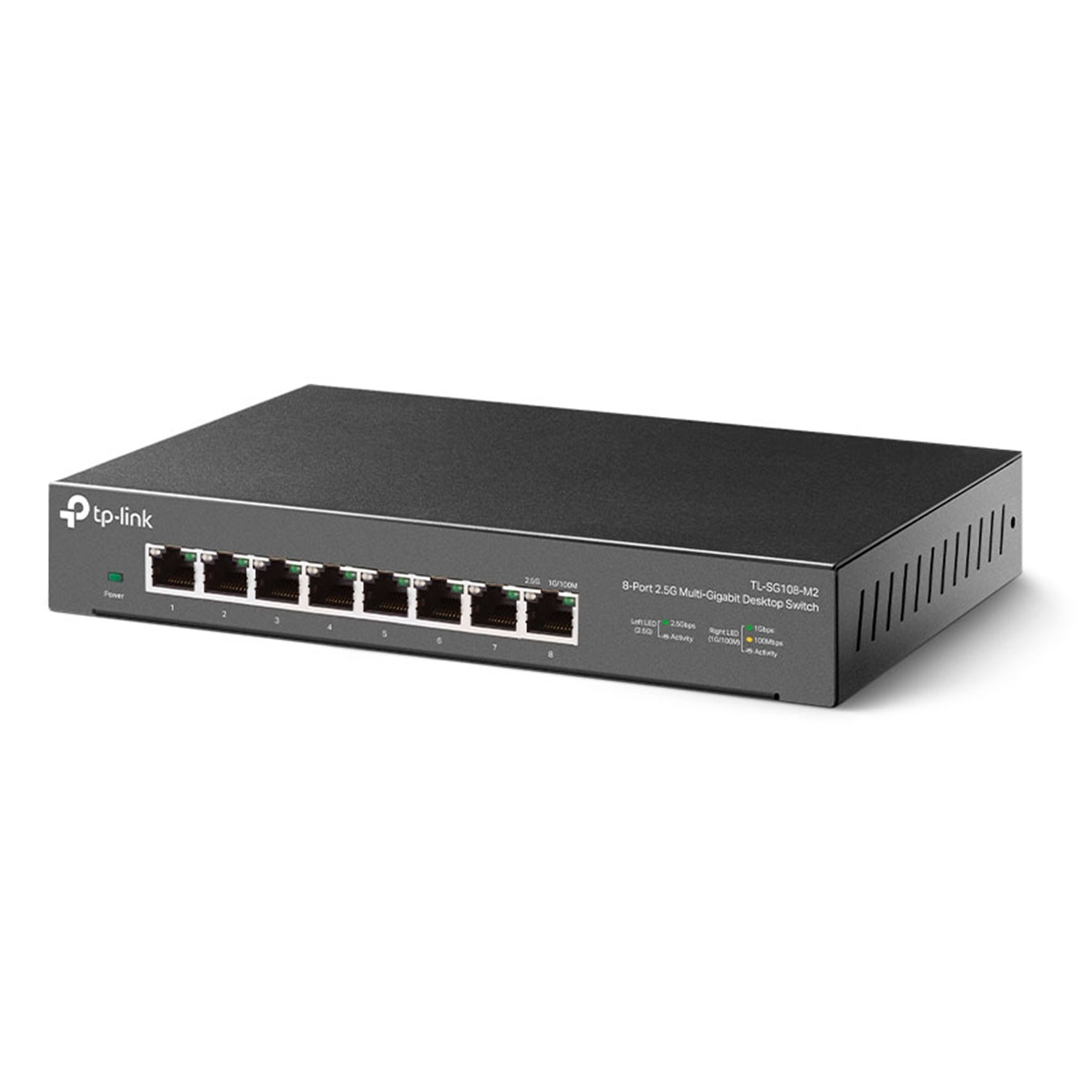 Hub Switch TP-Link TL-SG108-M2 8 Portas Gigabit 2.5G - Cinza