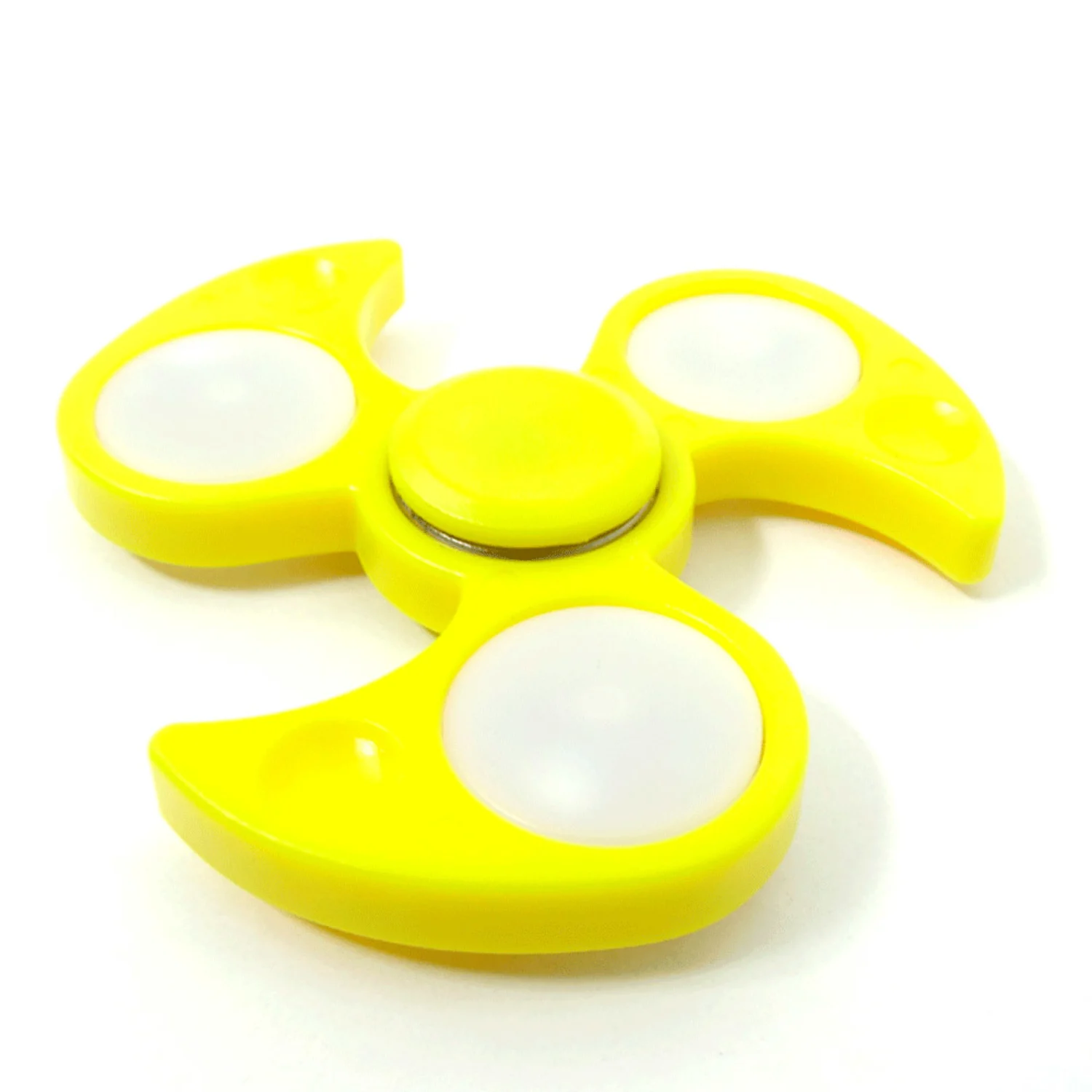 Spinner Hand Anti Strees Hélice Amarelo Com Led
