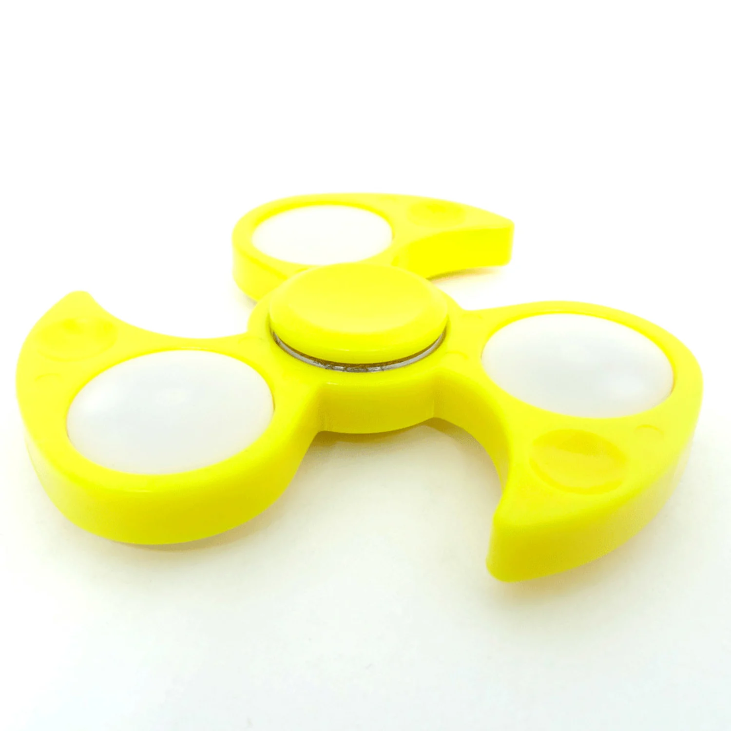 Spinner Hand Anti Strees Hélice Amarelo Com Led