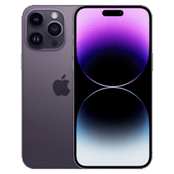 Celular Apple iPhone 14 Pro Max A2651 128GB / 5G / eSIM / Tela 6.7"/ Câmeras de 48MP+12MP+12MP e 12MP - Deep Purple 
