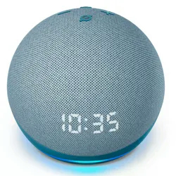 Amazon Echo Dot Alexa 4ND Geração With Clock - Azul (B085M66LH1)