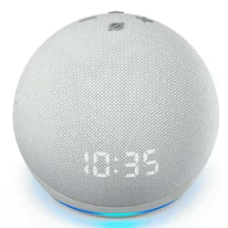 Amazon Echo Dot Alexa 4ND Geração With Clock - Branco (B07XJ8C8F7)
