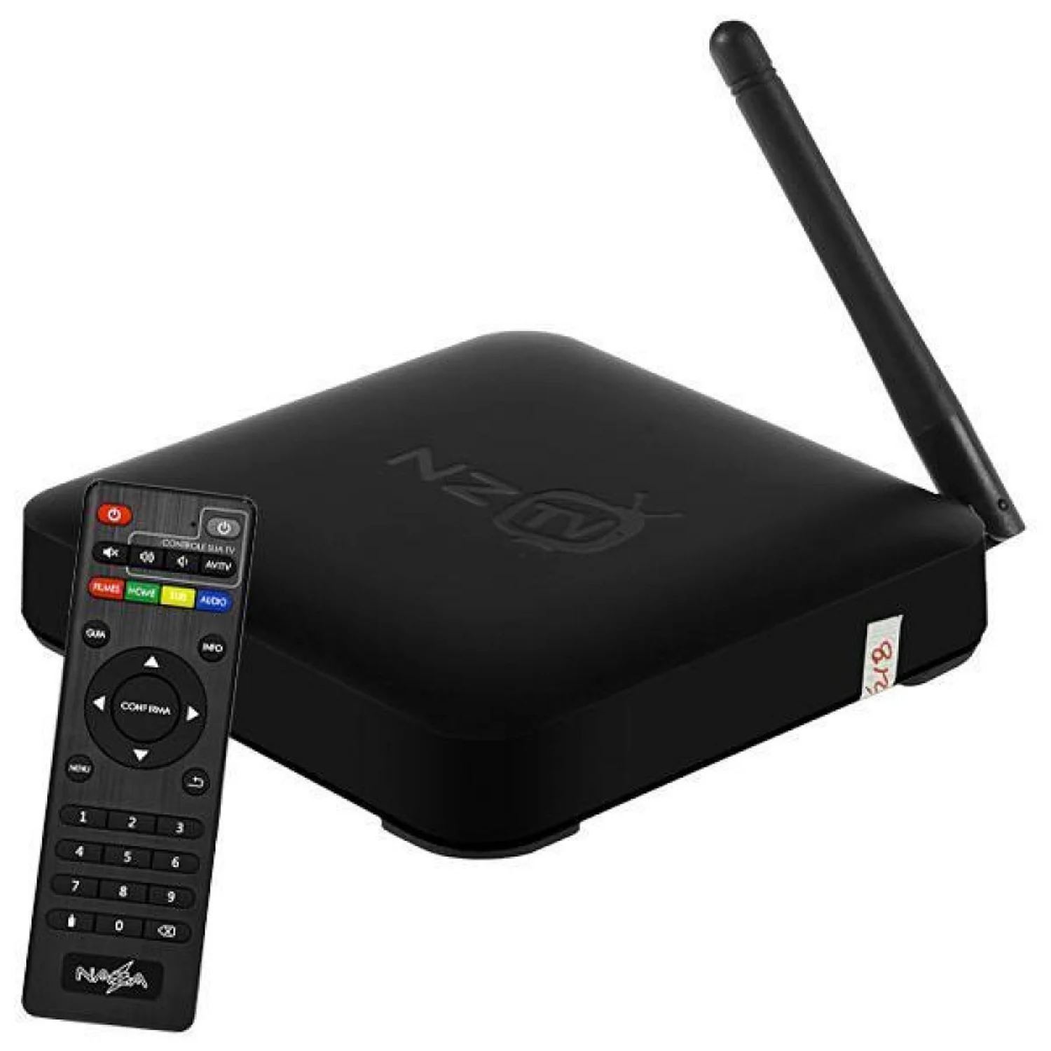 Receptor Nazabox NZTV2 4K / Ultra HD IPTV / Wifi / USB / Bivolt - Preto