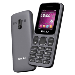 Celular Blu Z4 Z194 2G Dual SIM / 32MB / 32MB / Tela  1.8" - Preto / Cinza