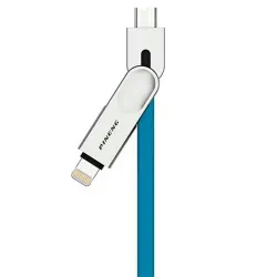Cabo Micro USB Pineng PN-307 2 em 1 - Azul