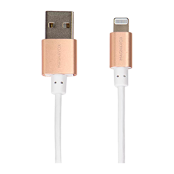 Cabo USB para iPhone Magnovox MAC5329-MO Lightning 1m - Branco e Dourado