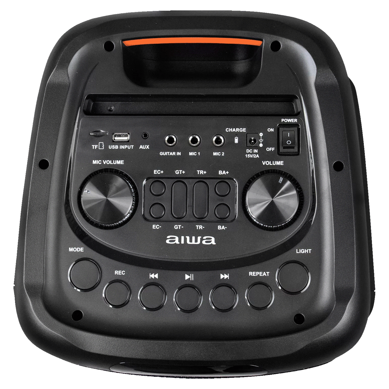 Caixa de Som Karaoke Aiwa AW-POH1D Bluetooth / USB / Auxiliar - Preto