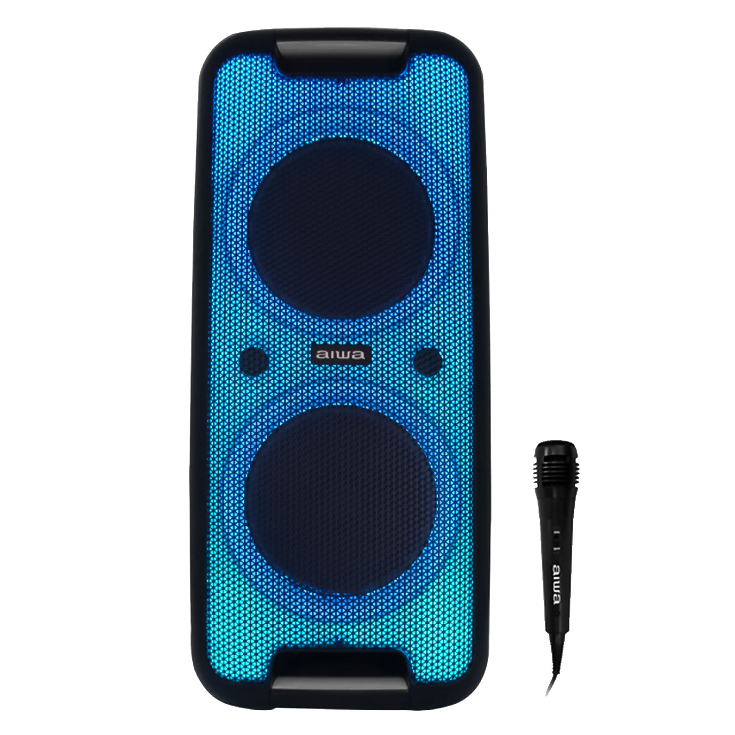 Caixa de Som Karaokê Aiwa AW-POK3LD Bluetooth 1000W + Microfone - Preto
