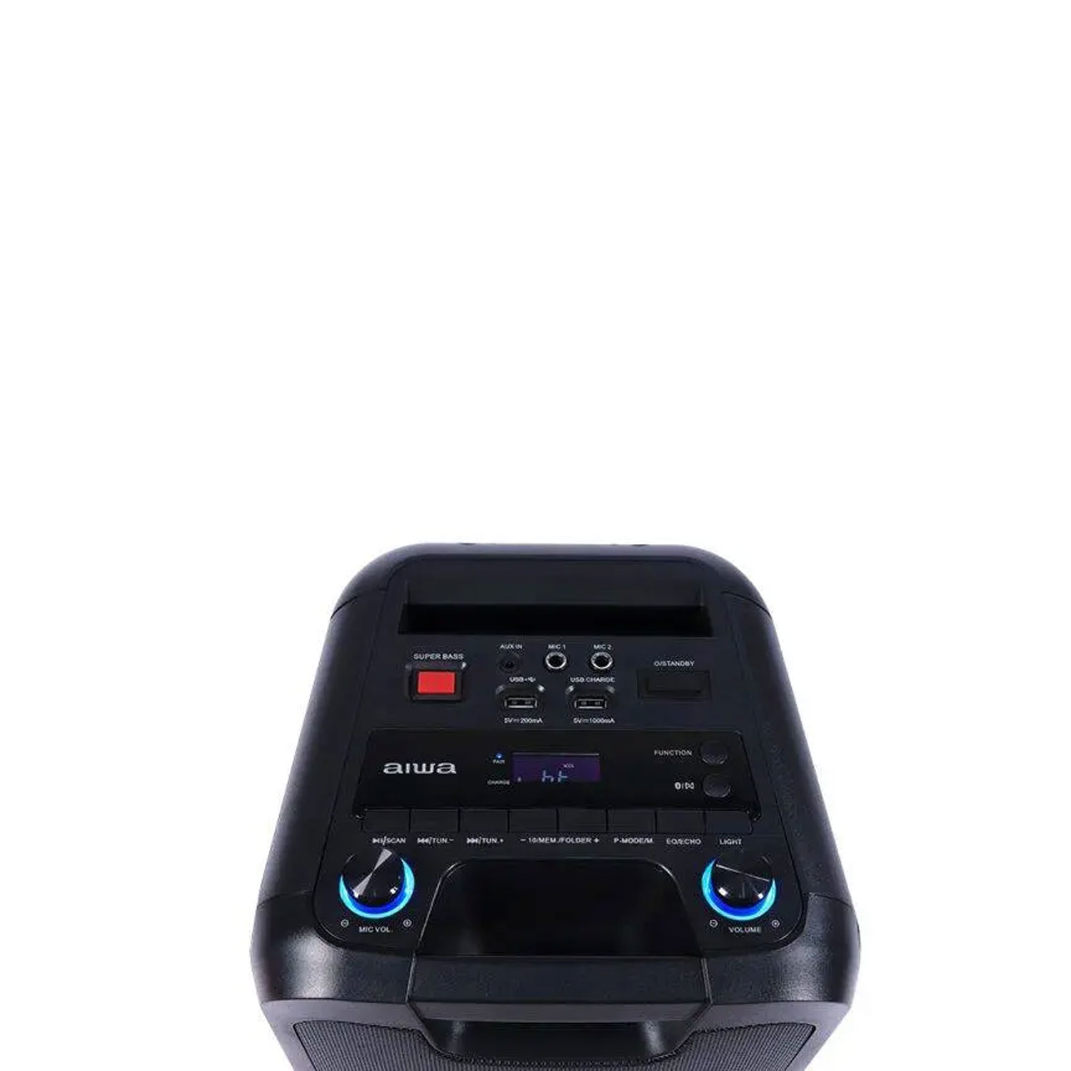 Caixa de Som Karaoke Aiwa AW-POK6LD Bluetooth / USB / Auxiliar / com Microfone -  Preto