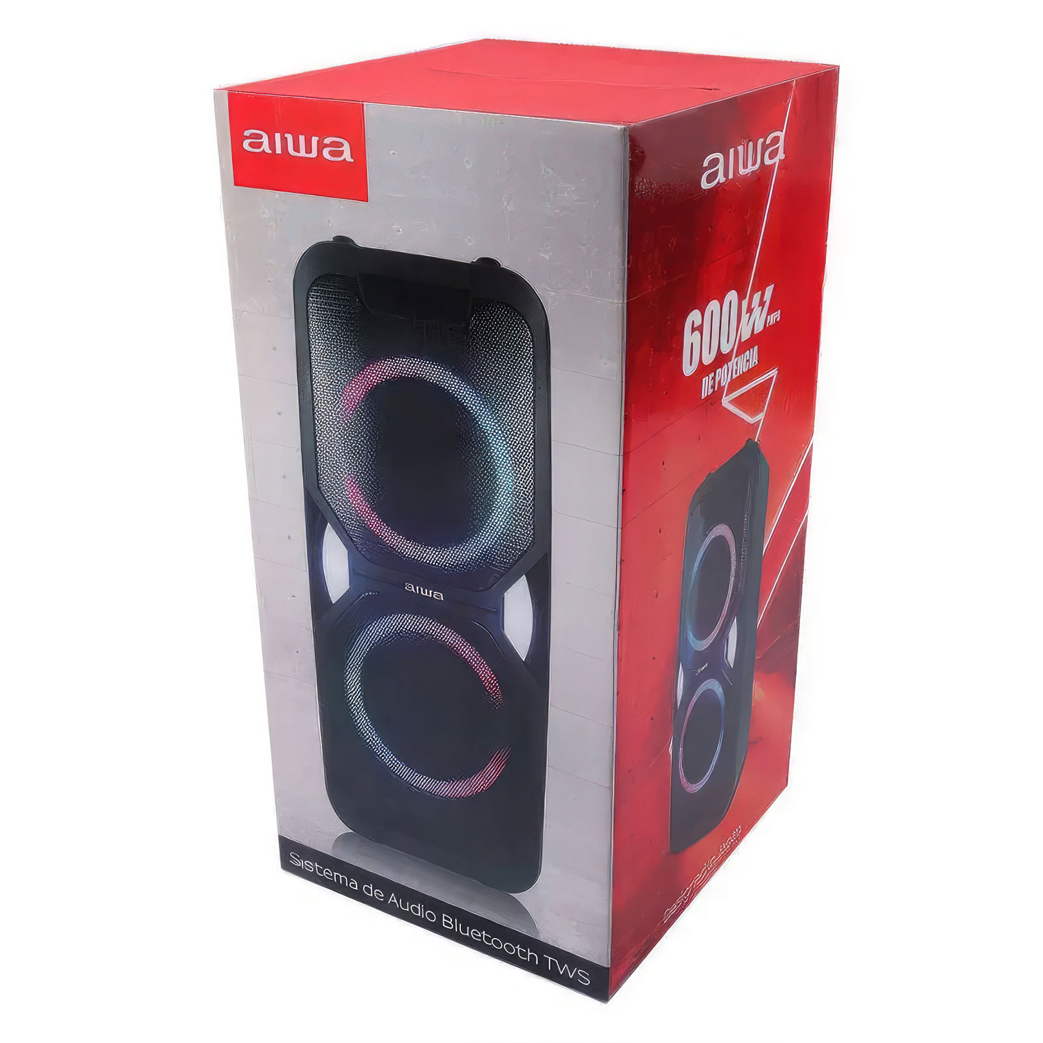 Caixa de Som Karaoke Aiwa AW-POK6LD Bluetooth / USB / Auxiliar / com Microfone -  Preto