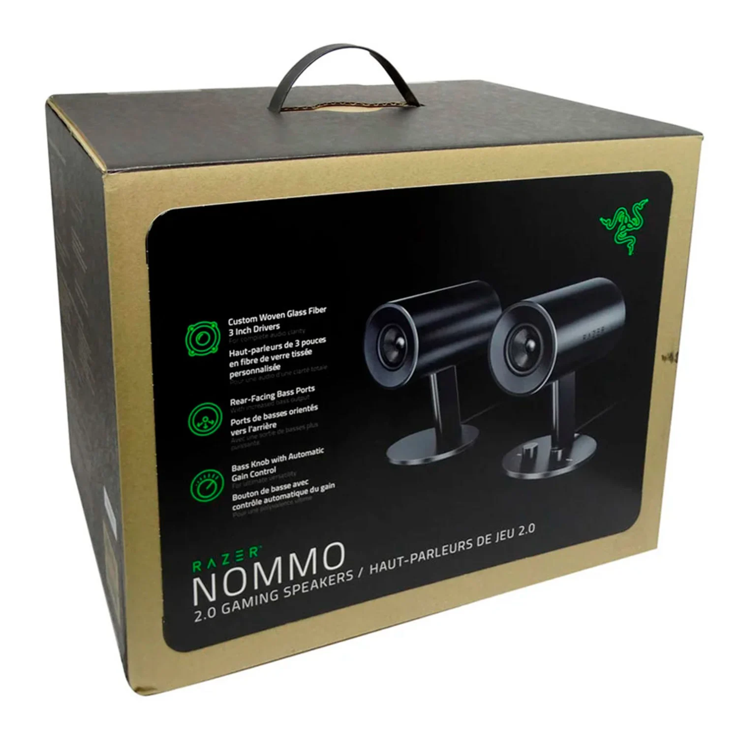 Caixas De Som Razer Nommo 2.0 Gaming - Preto (RZ05-02450100-R3U1)