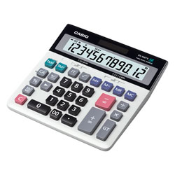 Calculadora Casio DS-120TV-W-DH 12 Dígitos - Cinza 
