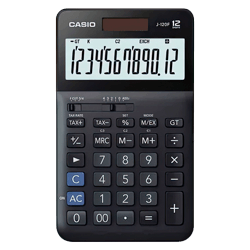 Calculadora Casio J-120F-W-DP / 12 Dígitos - Preto