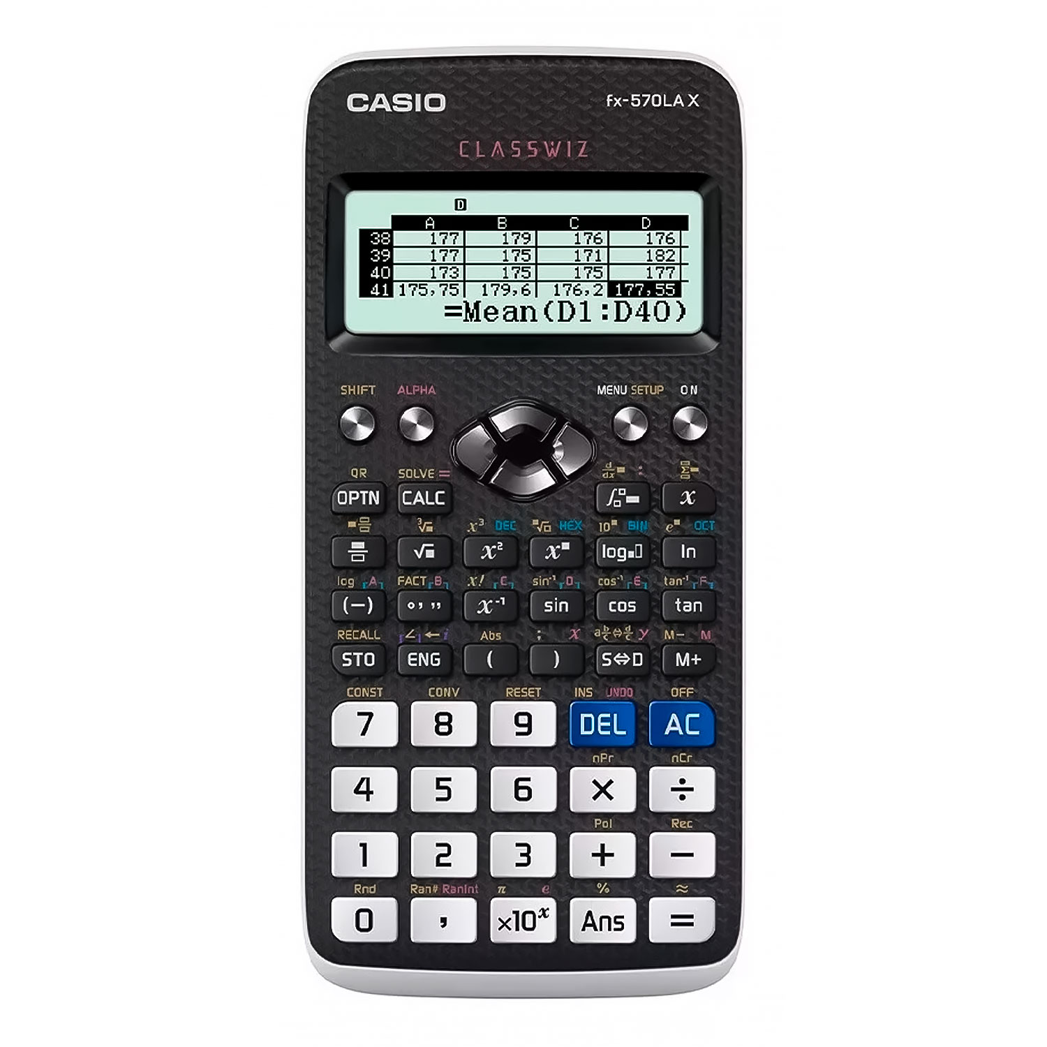 Calculadora Científica Casio FX-570LAX-BK-W-DH - Preto
