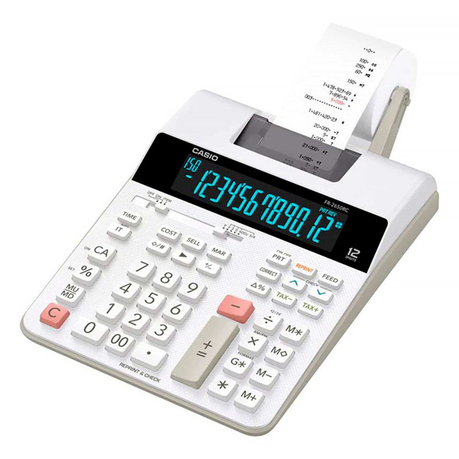Calculadora com Bobina Casio FR-2650RC Bivolt - Branco
