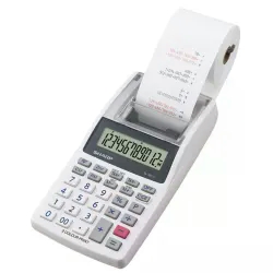 Calculadora Sharp EL-1611V 12 dígitos / bateria AA / fonte - branco