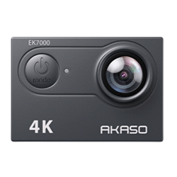 Câmera de Ação Akaso EK7000 / 20MP / 4K / 2 Baterias / Controle Remoto / Touch - Preto
