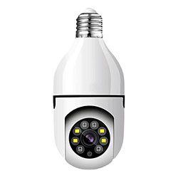 Lâmpada com Câmera Giratória P-02A 4MP / Wifi - Branco (APP ICSEE)