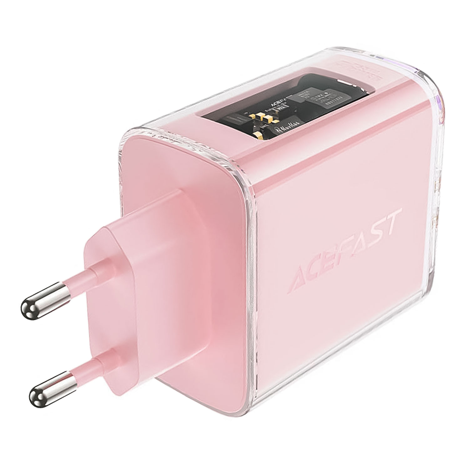Carregador Acefast A45 65W USB-A USB-C - Rosa