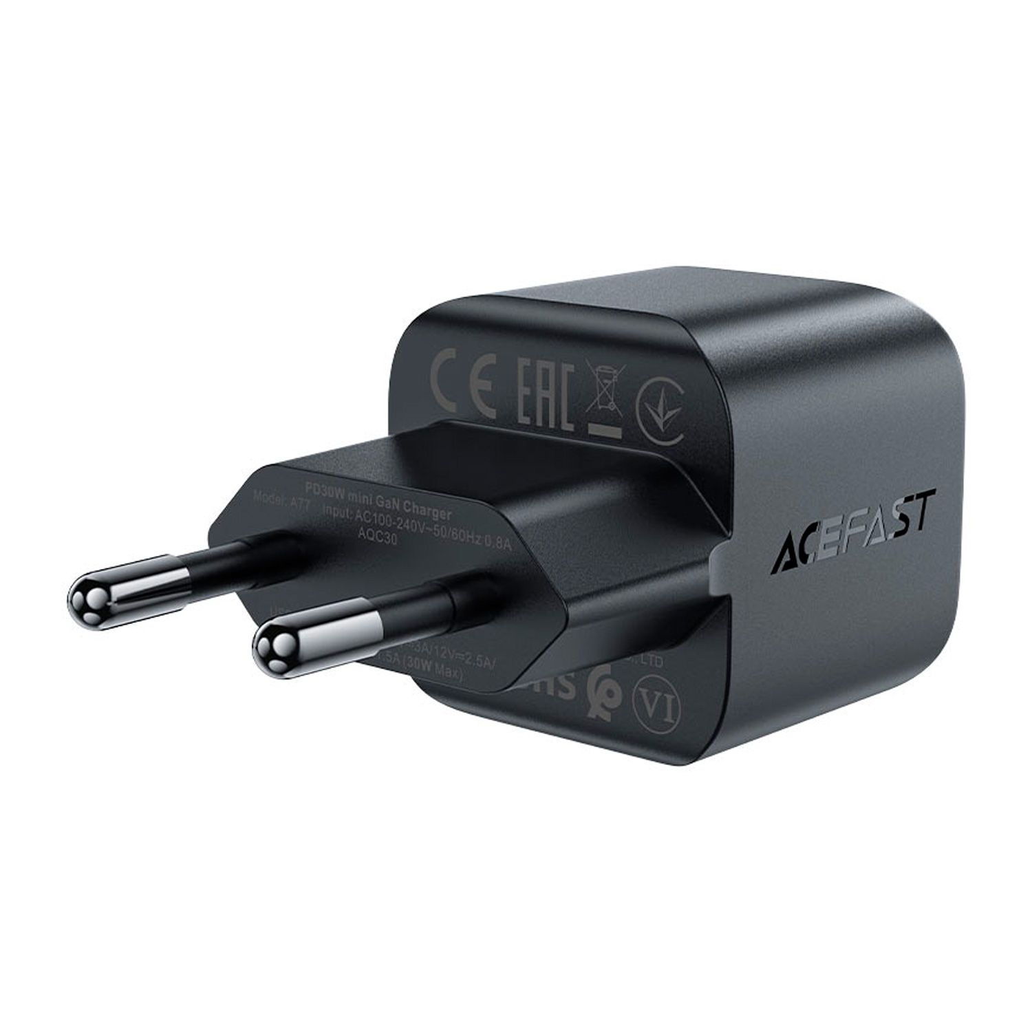 Carregador Acefast A77 Mini 30W USB-C - Preto