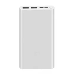 Carregador Portátil Xiaomi USB Mi Power Bank 3 10.000 mAh - Prata (PLM13ZM VXN4273)