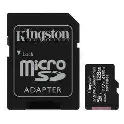 Cartão de Memória Micro SD Kingston 128GB 100MBs - SDCS2/128GB