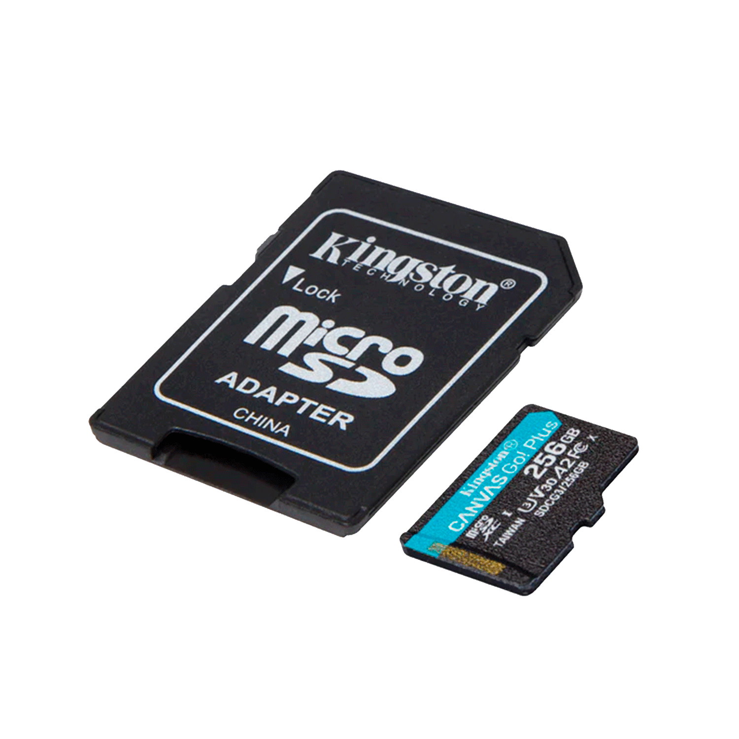 Cartão de Memória Micro SD Kingston Canvas Go Plus 256GB 170MBS / 90MBS - (SDCG3/256GB)