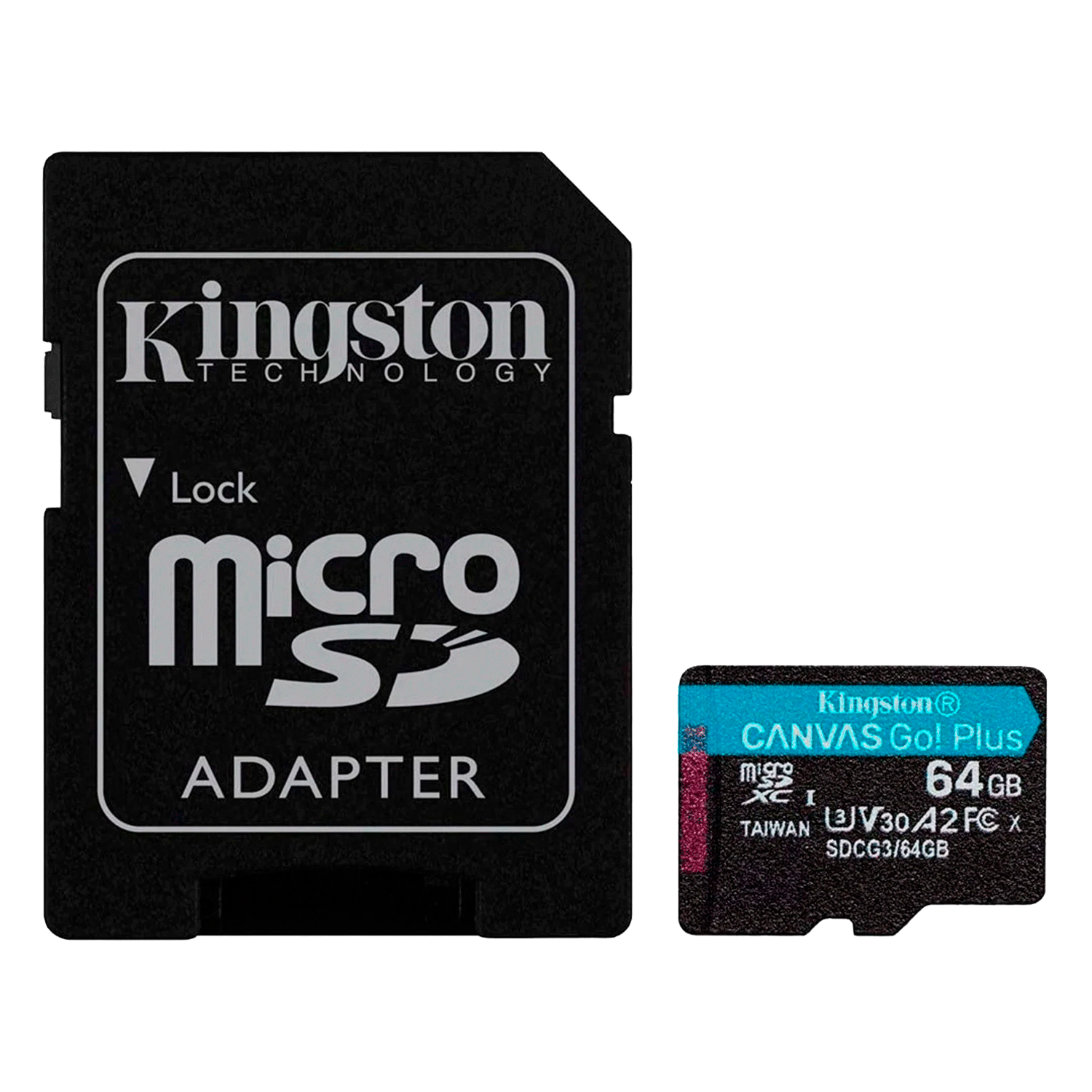 Cartão de Memória Micro SD Kingston Canvas Go Plus 64GB / U3 / 170MBS - (SDCG3/64GB)