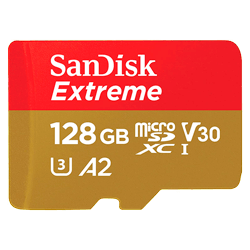 Cartão de Memória Micro SD SanDisk Extreme 128GB 190MBs - SDSQXAA-128G-GN6AA