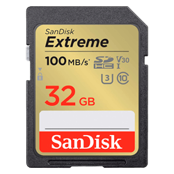 Cartão de Memória Micro SD Sandisk Extreme 32GB 100MBs - SDSDXVT-032G-GNCIN