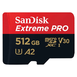 Cartão de Memória Micro SD Sandisk Extreme Pro 512GB / C10 - (SDSQXCD-512-GN6MA)
