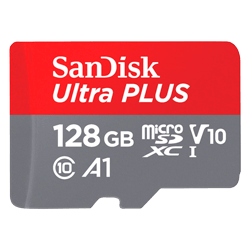 Cartão de Memória Micro SD Sandisk Ultra 2x1 128GB / 140MBS / C10 - (SDSQUAB-128G-GN6MA)