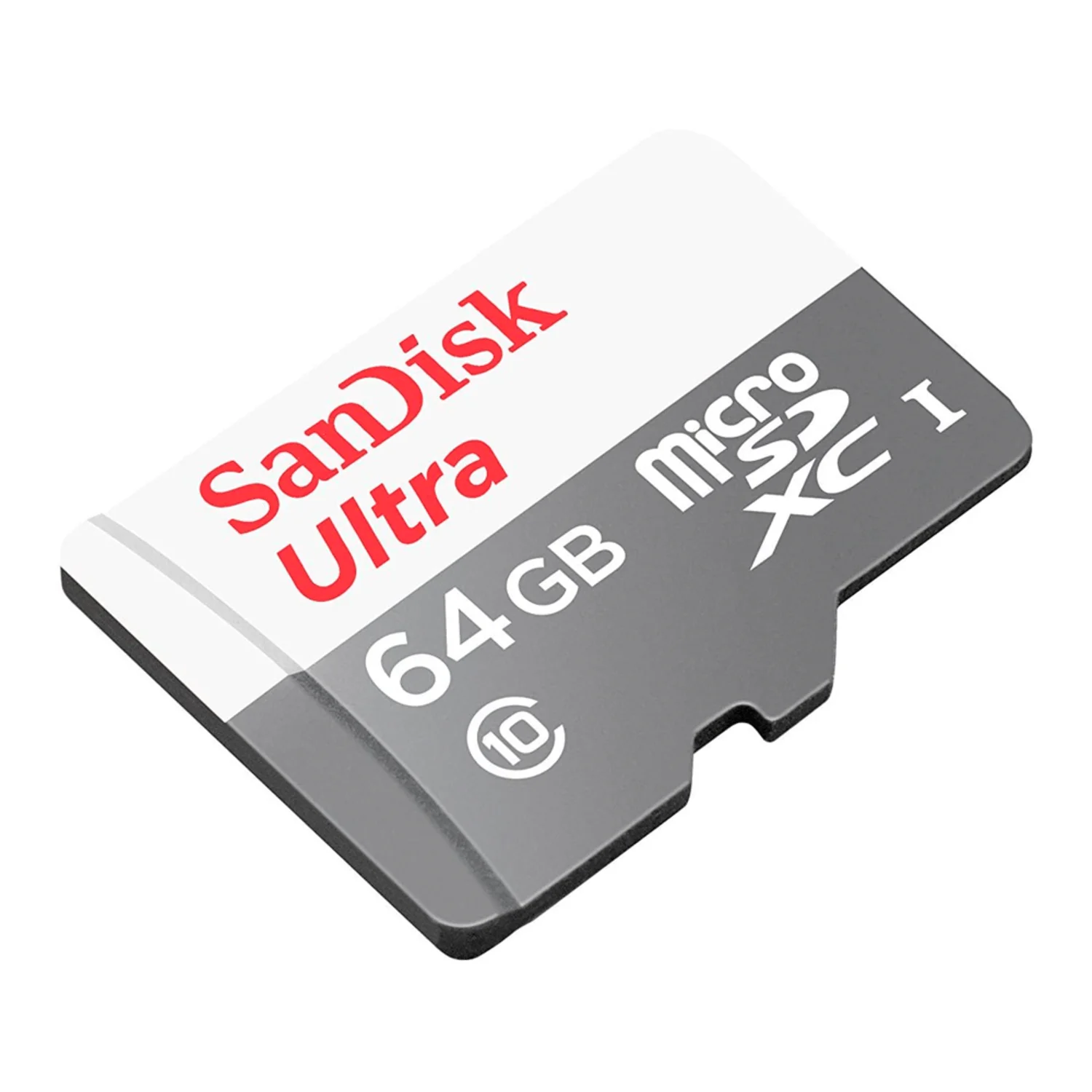 Cartão de memória Micro SD Sandisk Ultra C10 64GB / 100MBS / 2x1 - (SDSQUNR-064G-GN3MA)