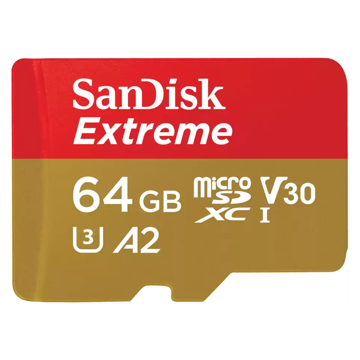 Cartão de Memória Sandisk Extreme Micro SD U3 64GB 170MBS 2X1 - (SDSQXAH-064G-GN6MA)
