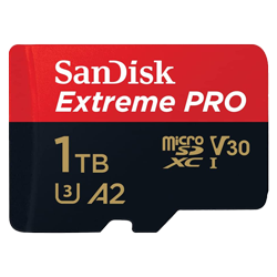 Cartão de Memória Micro SD Sandisk Extreme Pro 1TB 
- (SDSQXCD-1TB-GN6MA)
