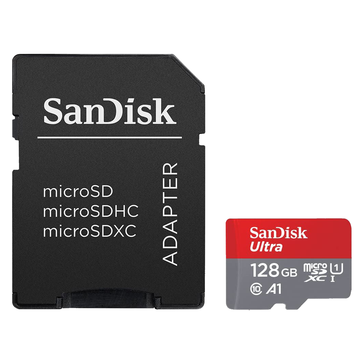 Cartão de Memória Micro SD Sandisk Ultra 128GB / C10 2x1 / 100MB/s - (SDSQUAR-128-GN6MA)
