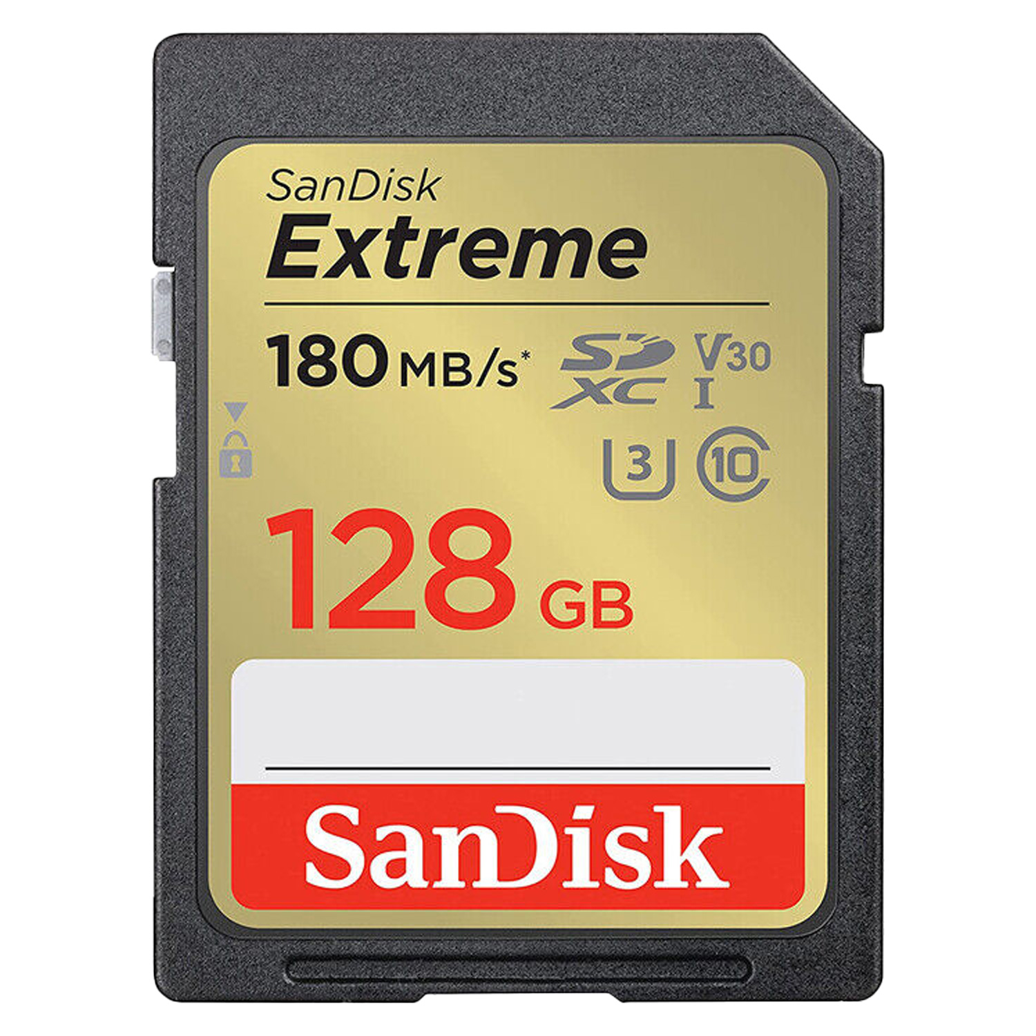 Cartão de Memória Sandisk Extreme 128GB / U3 / 180MBs - (SDSDXVA-128G-GNCIN)
