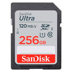 Memória SD C10 Sandisk Ultra 256GB / 120MB/s - SDSDUN4-256G-GN6IN