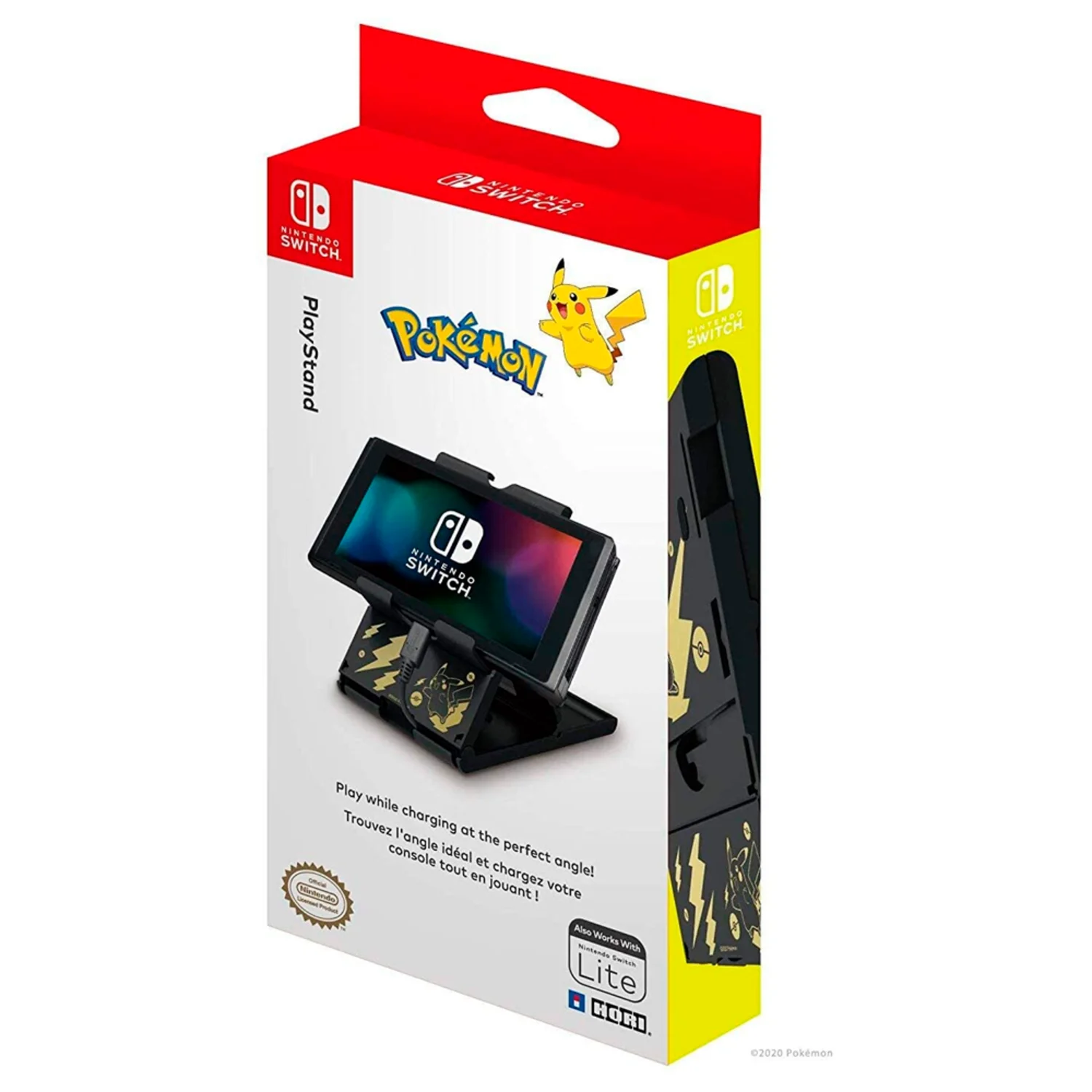 Suporte Playstand Hori Pokemon: Black & Gold Pikachu para Nintendo Switch e Lite - (NSW-294U)